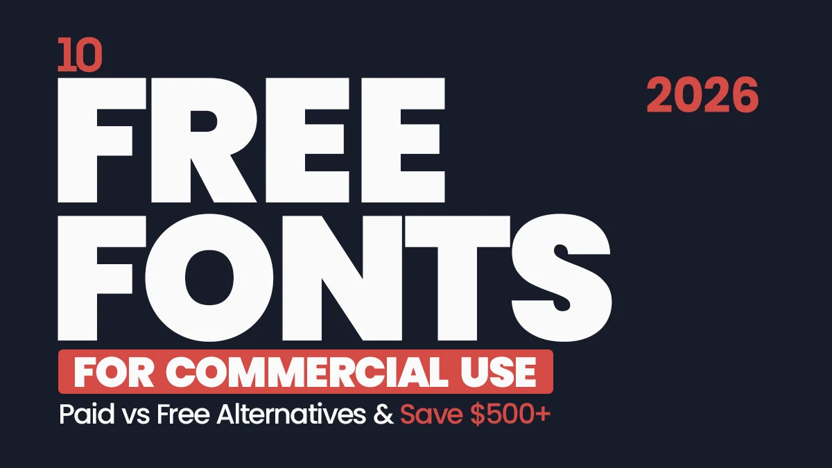 10 Best Free Fonts for Commercial Use (Famous Alternatives 2026)