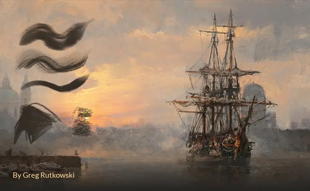 Greg Rutkowski free Photoshop brushes for fantasy concept art and environments