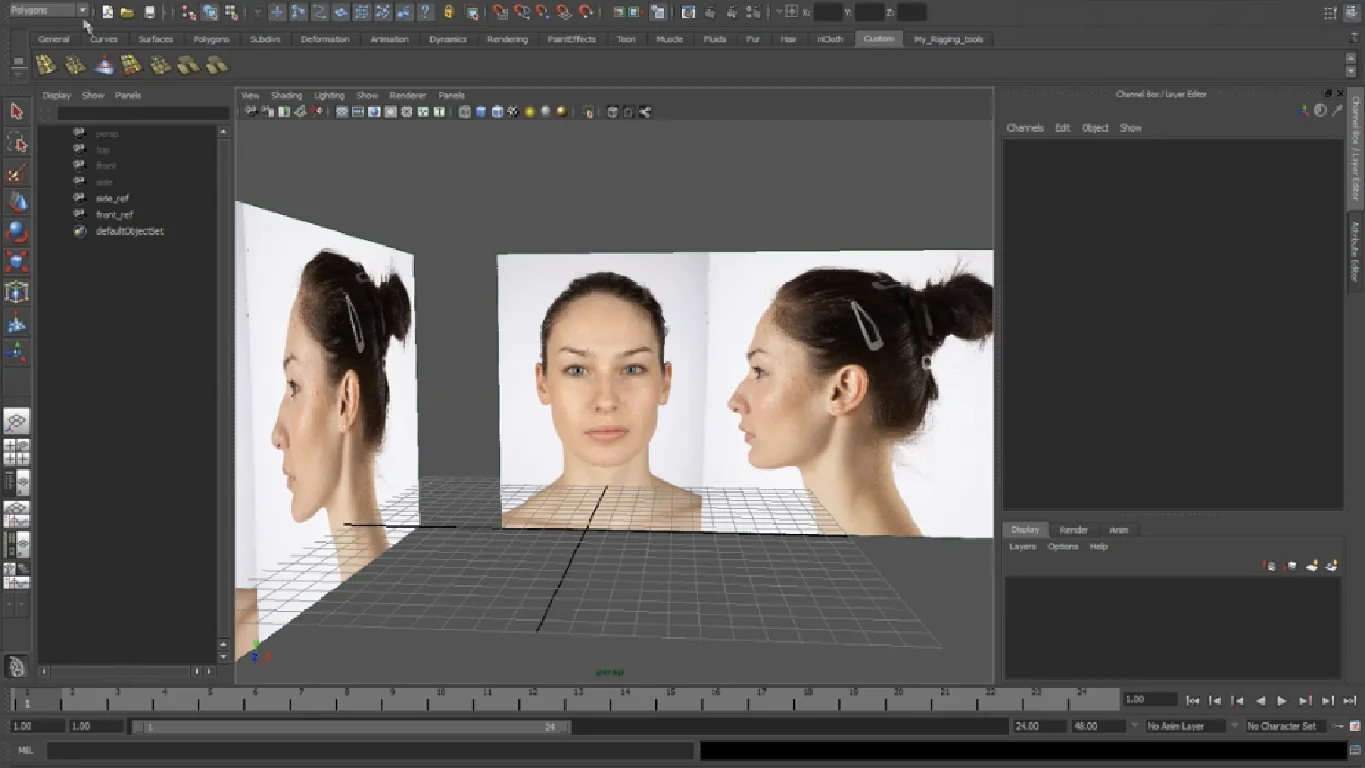 Female Head Modeling in Maya