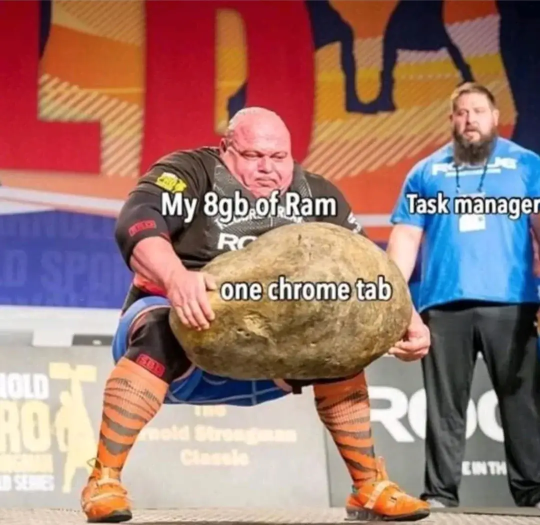 Google Chrome eating RAM meme 2026