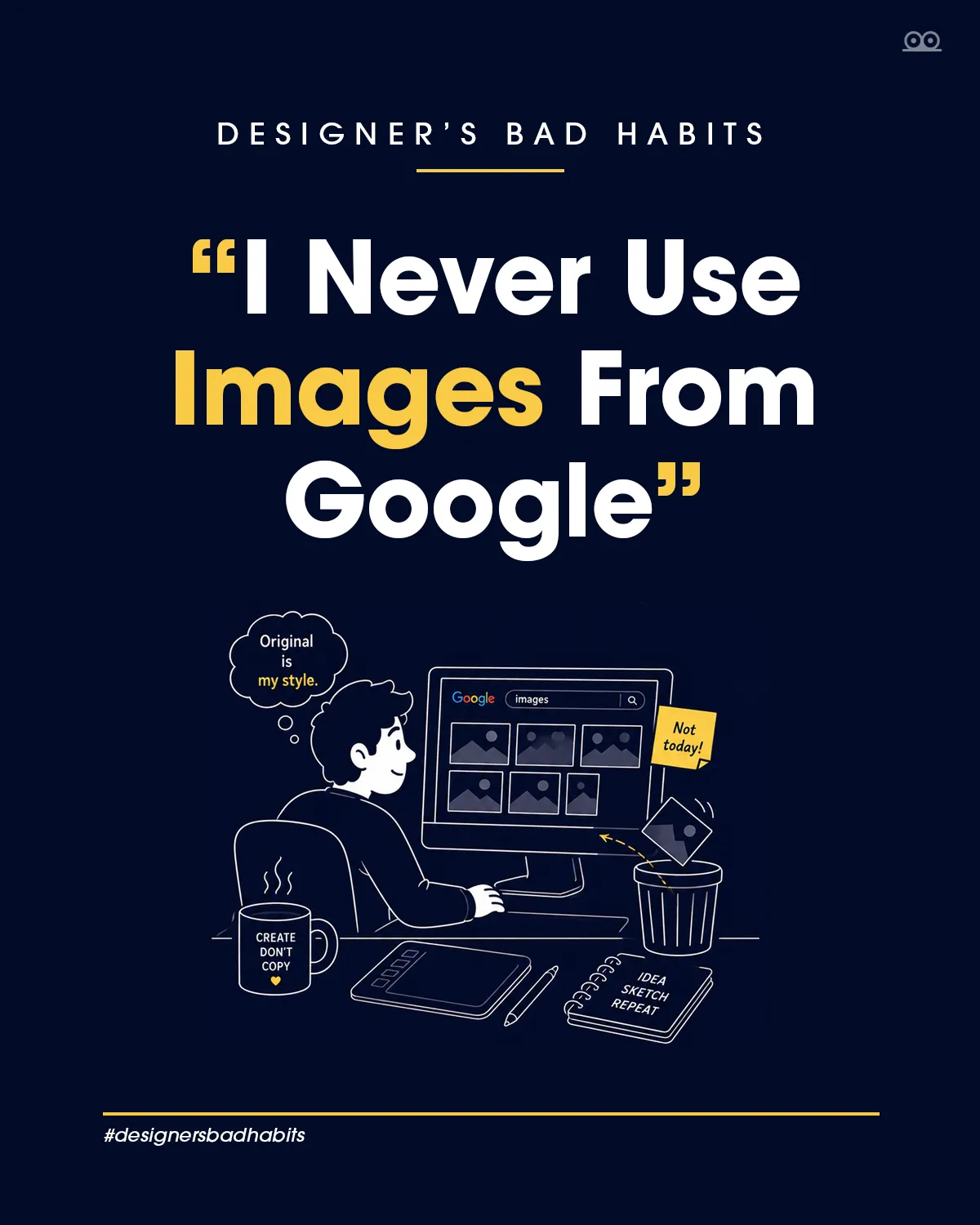 Graphic designer secretly using Google Images for design inspiration
