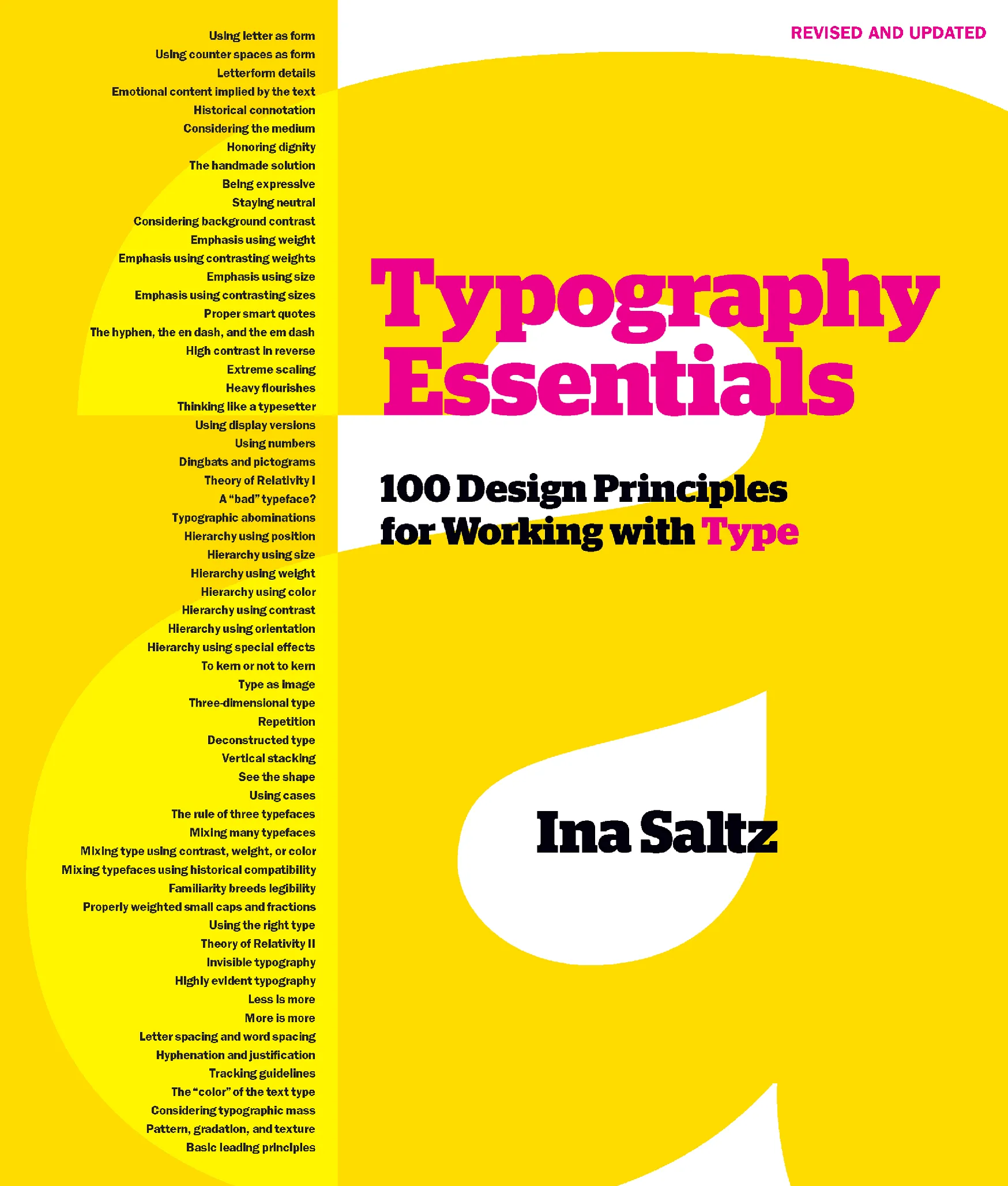 Typography Essentials revised edition book cover by Ina Saltz for advanced font pairing rules.