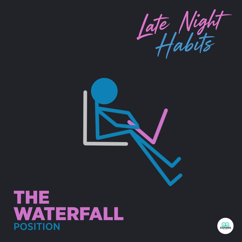 The Waterfall late night laptop habit for writers