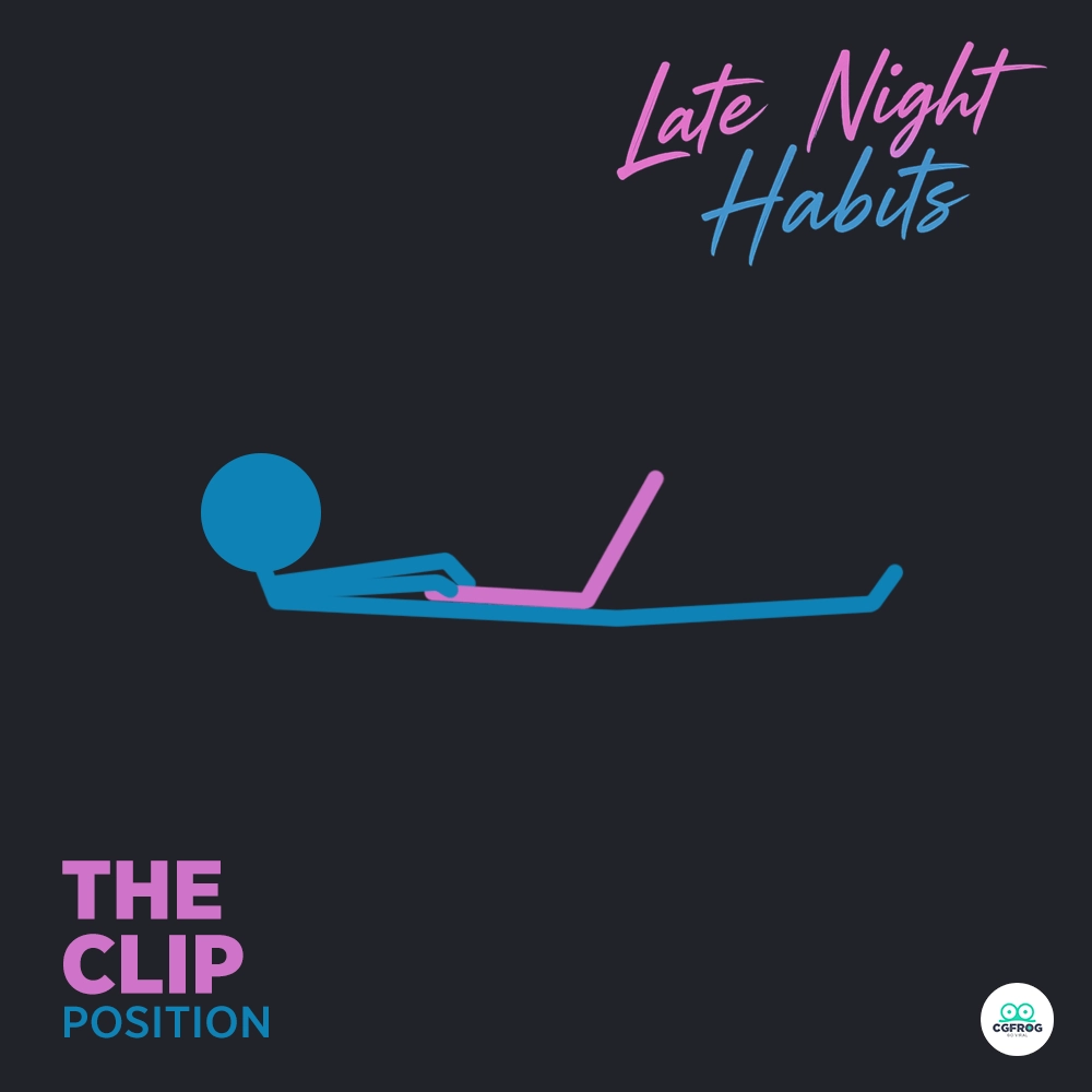 Creative laptop habit The Clip working position