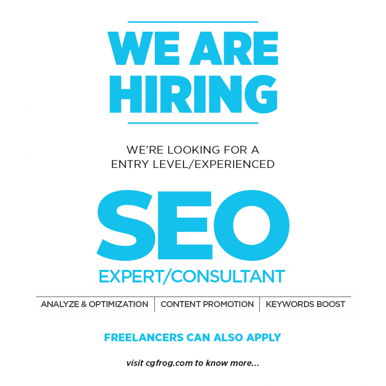 Job in CGFROG Seo Expert