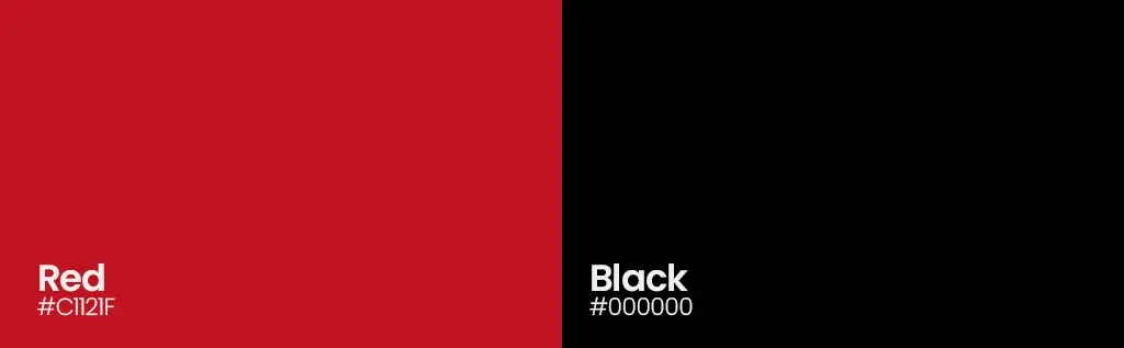 Red and black color combination for luxury and premium branding