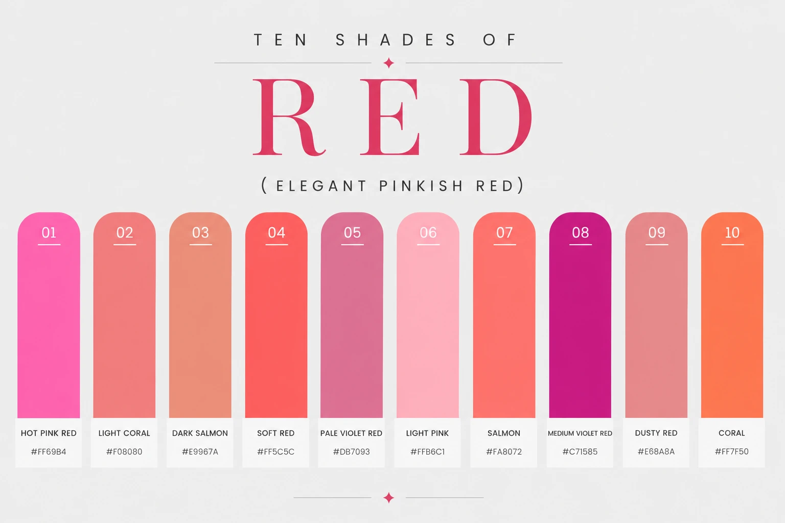 Soft Pastel and Pinkish Red Shades Palette for Elegant Designs