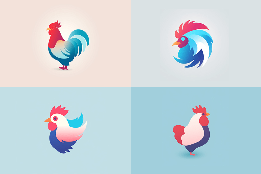 AI-Generated logo design example modern branding