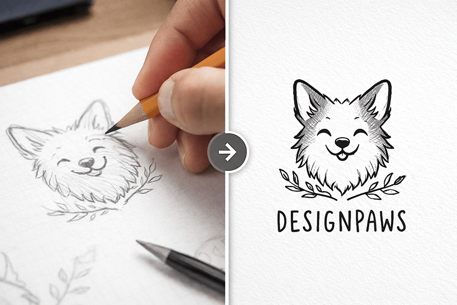 Hand-Drawn Logo Design Idea