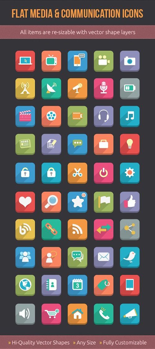 Flat Design Icons Sets