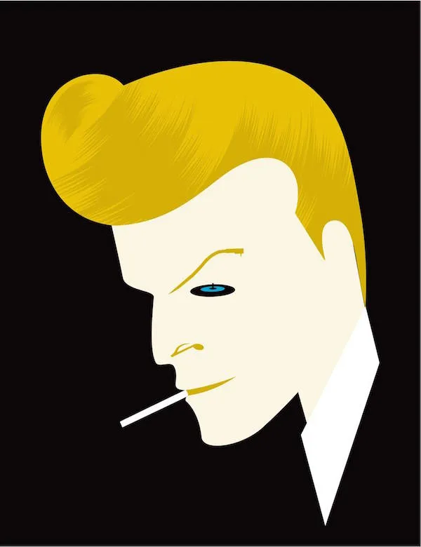 Negative Space Art - Rip david bowie