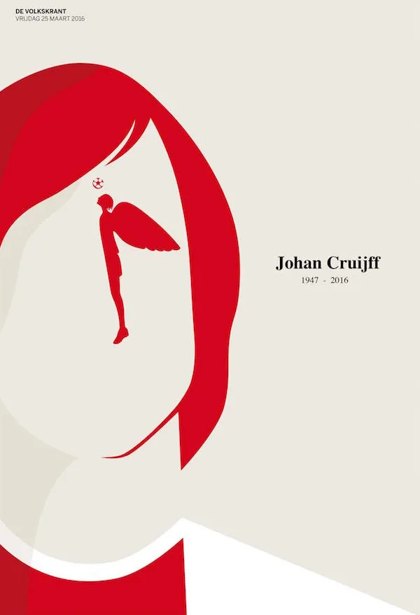 Negative Space Art - Rip johan cruyff