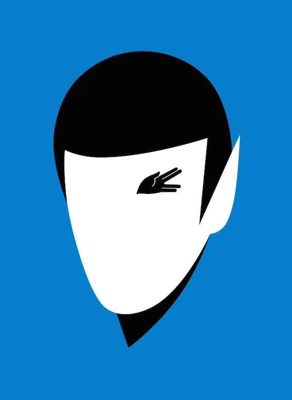 Negative Space Art - Rip leonard nimoy