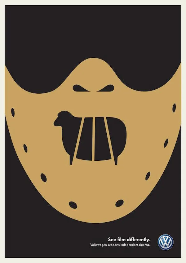 Negative Space Art - Silence of the lambs