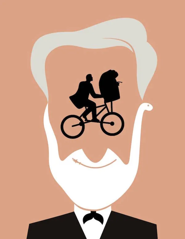Negative Space Art - Steven Spielberg