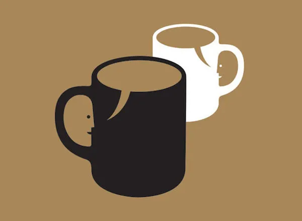 Negative Space Art - Tea for two