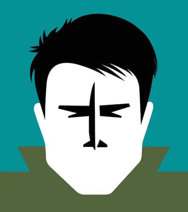 Negative Space Art - Top gun