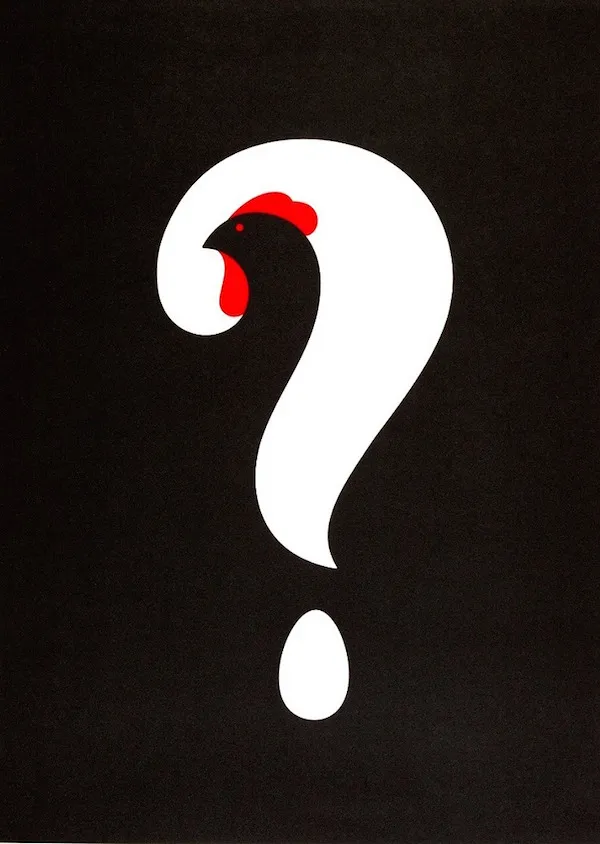 Negative Space Art - Which came first