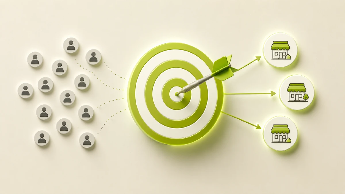 Targeted marketing illustration showing how to get small business graphic design clients through referrals