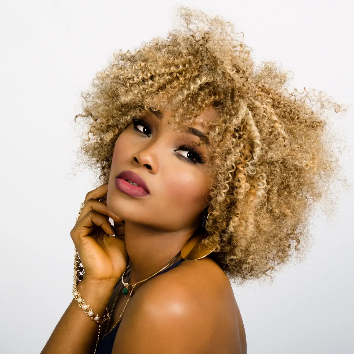 Original portrait photo with background before hair selection in Photoshop